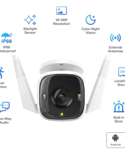 4 X TP-Link Caméra de Surveillance WiFi Couleur en Nuit Audio Tapo C320WS Outdoor ip 2K sans Fil 4MP COLOR qhd (Copie)